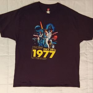 I WAS THERE  MAY 25th 1977 Star Wars Vintage-Style Graphic Tee XL